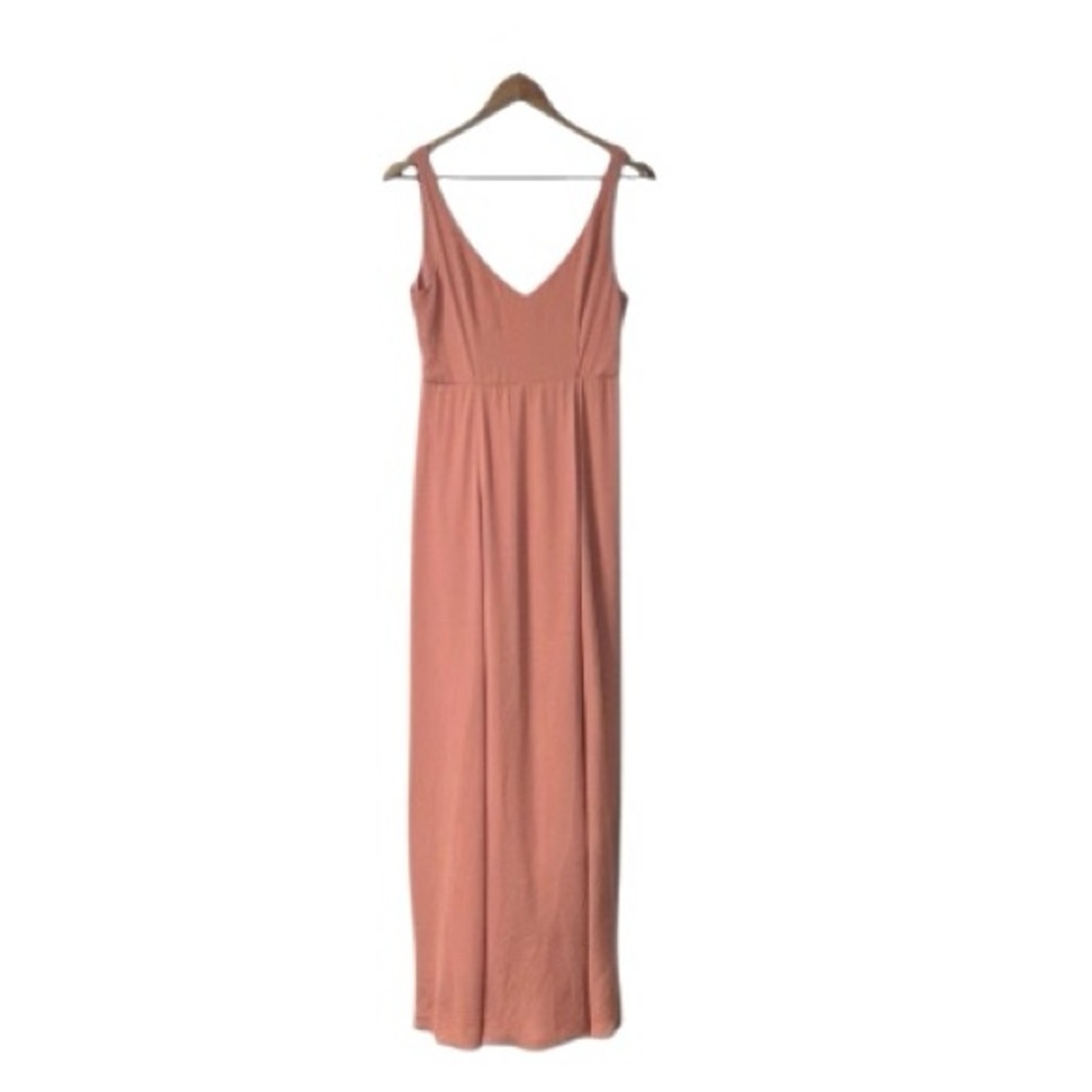 Show Me Your Mumu Jenn Maxi Bridesmaid Dress Sandy Rose Color V-Neck Size Medium